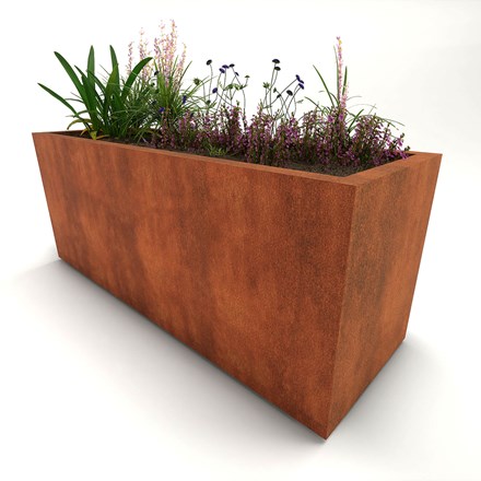 Arden Corten Steel Trough Planter Unweathered