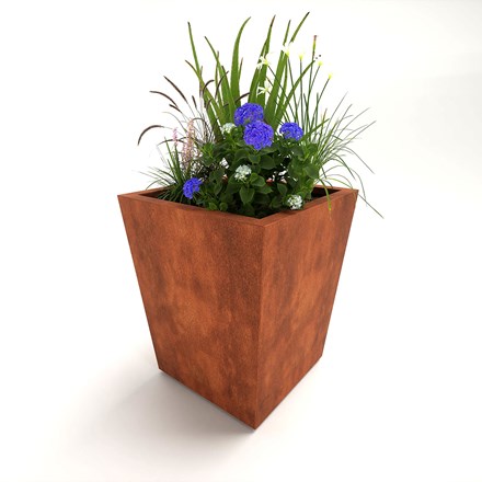 Harrogate Corten Steel Tapered Planter Unweathered