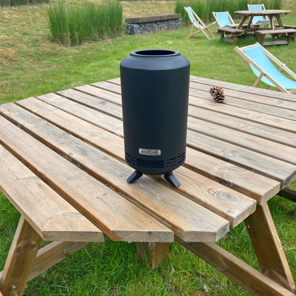 Smokeless Firepit Stove with Carrying Bag by Heatlab
