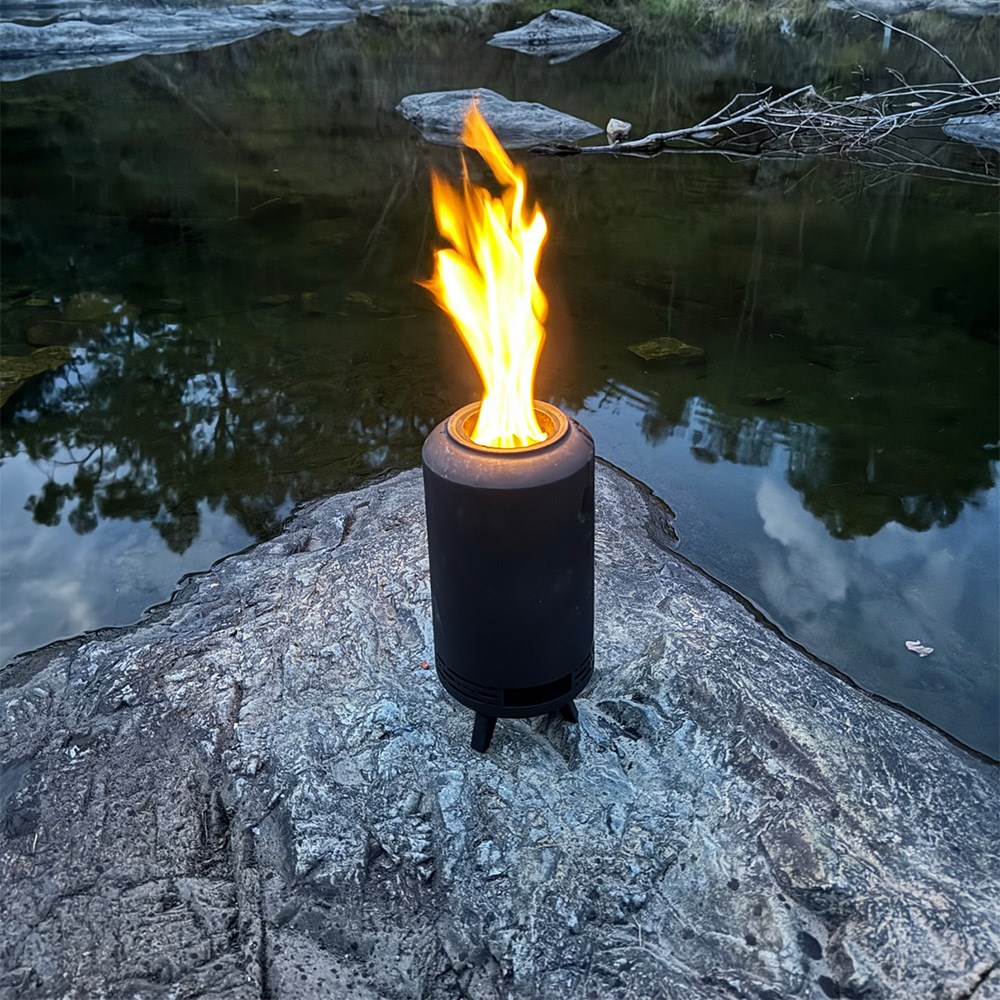 Smokeless Firepit Stove with Carrying Bag by Heatlab