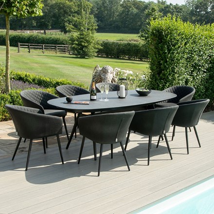 Ambition 8 Seat Oval Dining Set | Aluminium | 8 Seater