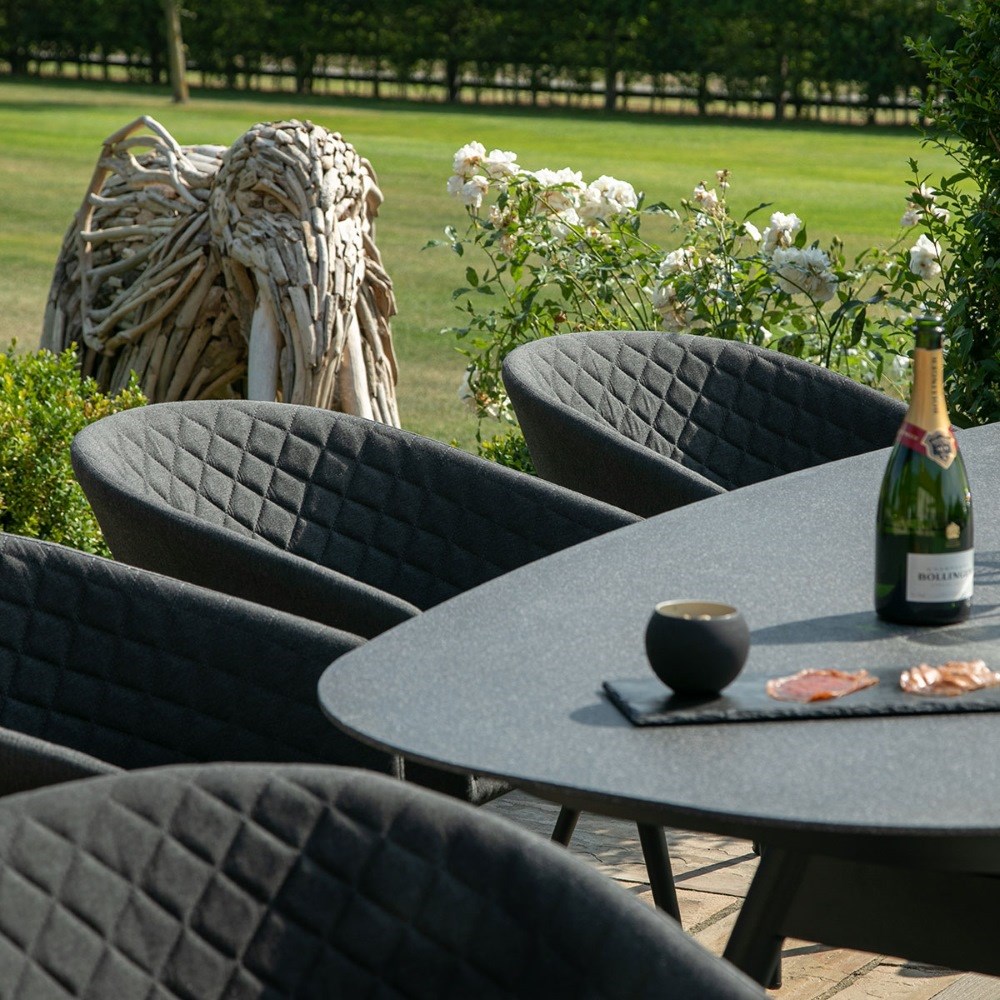 Buy Ambition 8 Seat Oval Dining Set | Aluminium | 8 Seater: Delivery by ...