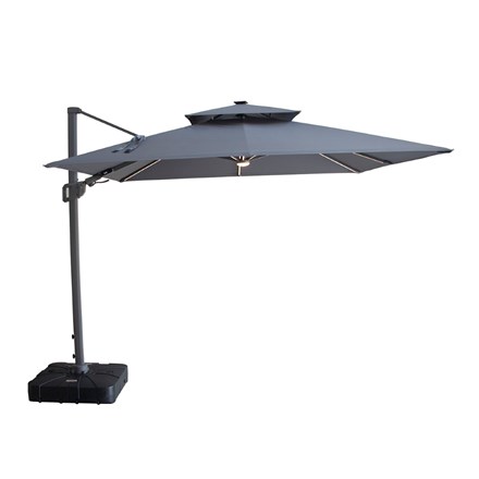 Apollo LED 3m x 3m Square Rotating Cantilever Parasol