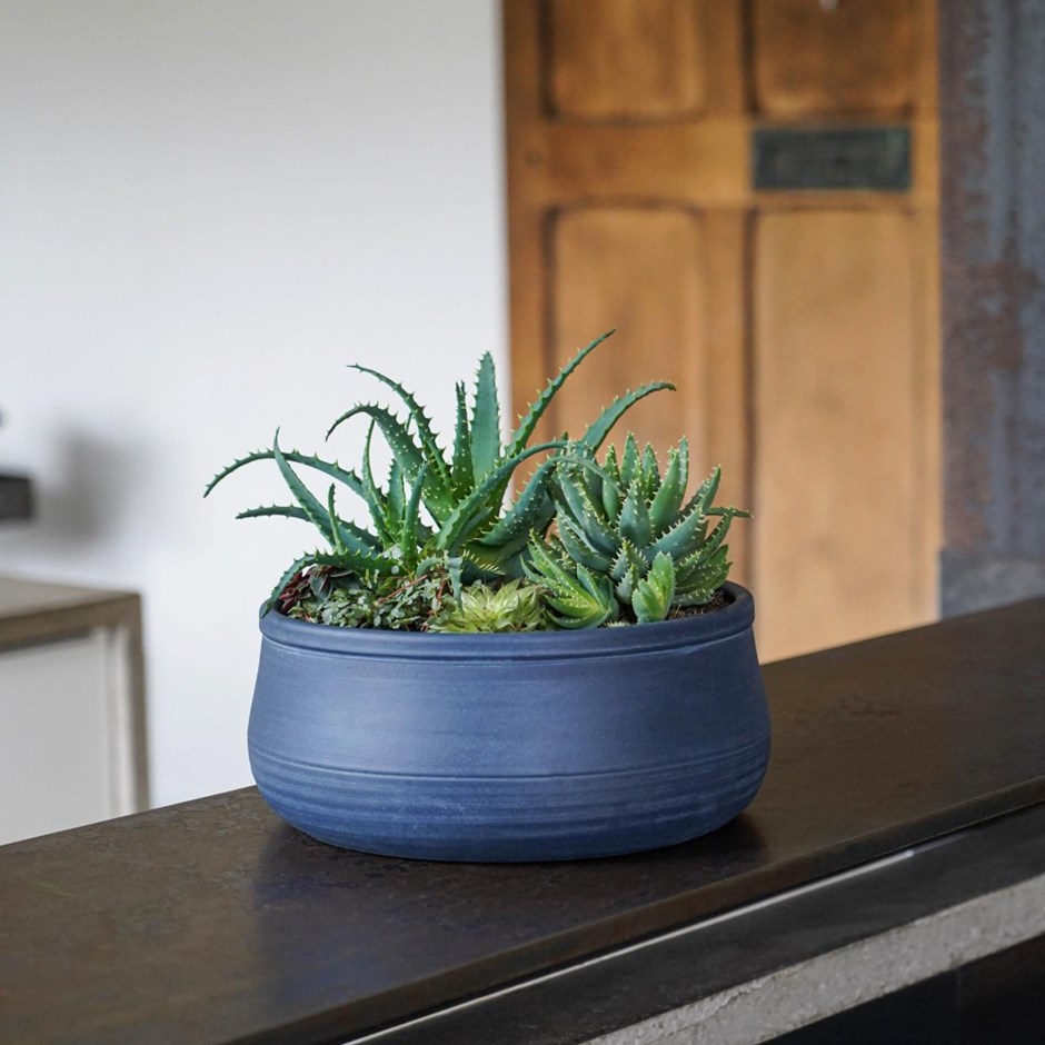 Kew Azurite Handthrown Ceramic Statement Bowl
