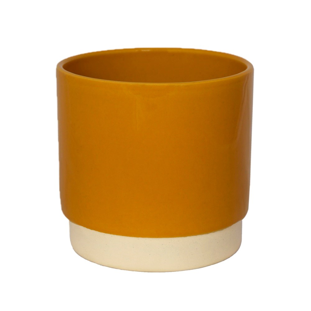 Enos Mustard Ceramic Planter