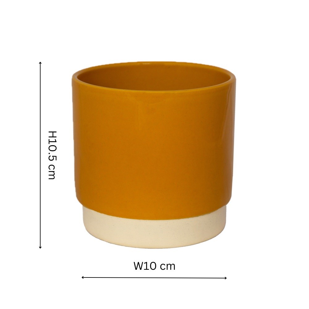 Enos Mustard Ceramic Planter