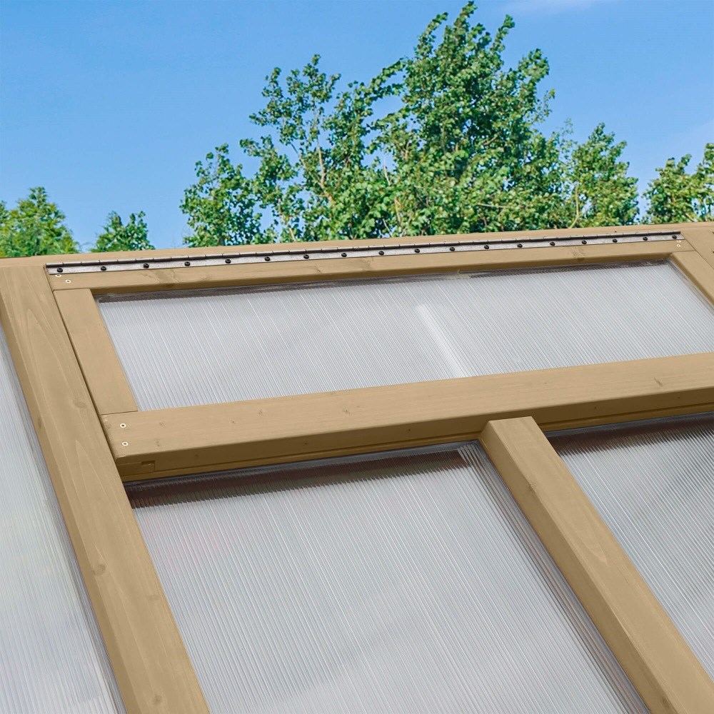 Meridian Apex Greenhouse | Cedar Wood | 6.7ft x 6ft