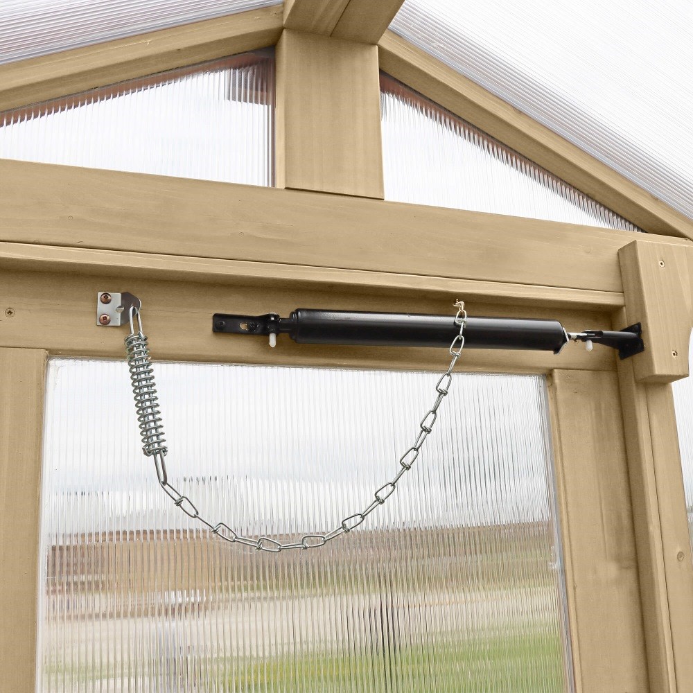 Meridian Apex Greenhouse | Cedar Wood | 6.7ft x 6ft