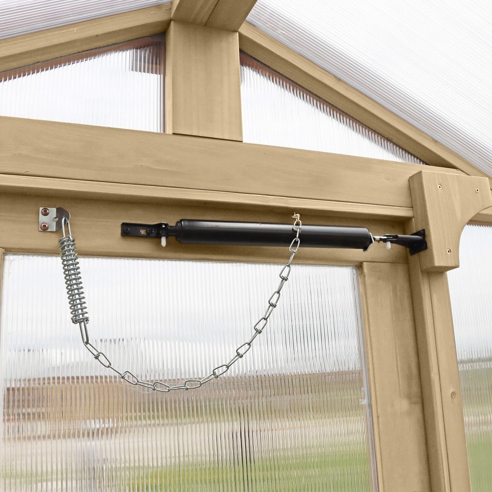 Meridian Apex Greenhouse | Cedar Wood | 6.7ft x 9.7ft