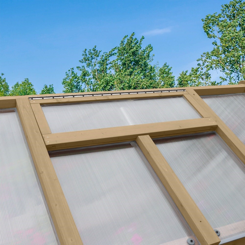 Meridian Apex Tall Roof Greenhouse | Cedar Wood | 6.7ft x 7.8ft