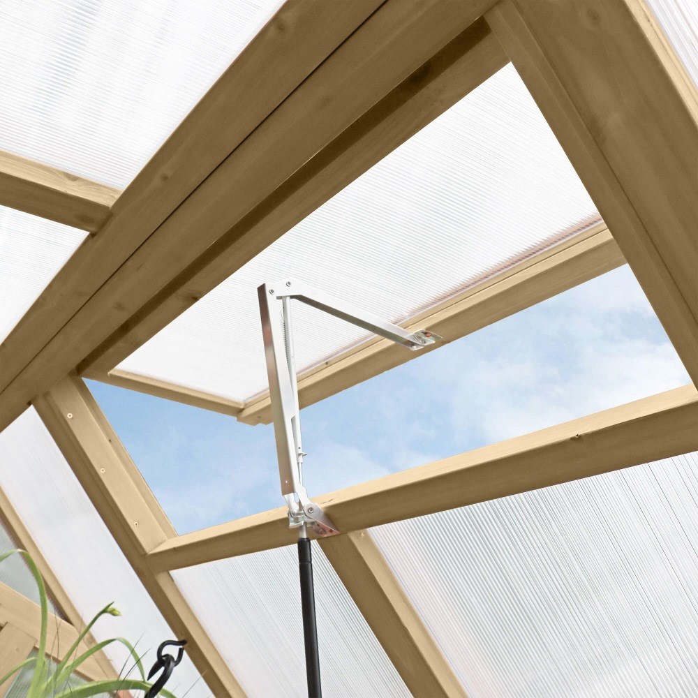Meridian Apex Tall Roof Greenhouse | Cedar Wood | 6.7ft x 7.8ft
