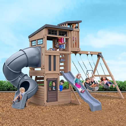 Skyline Lookout Swing Set Climbing Frame