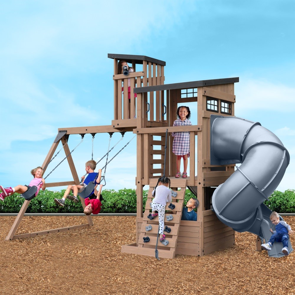 Skyline Lookout Swing Set Climbing Frame