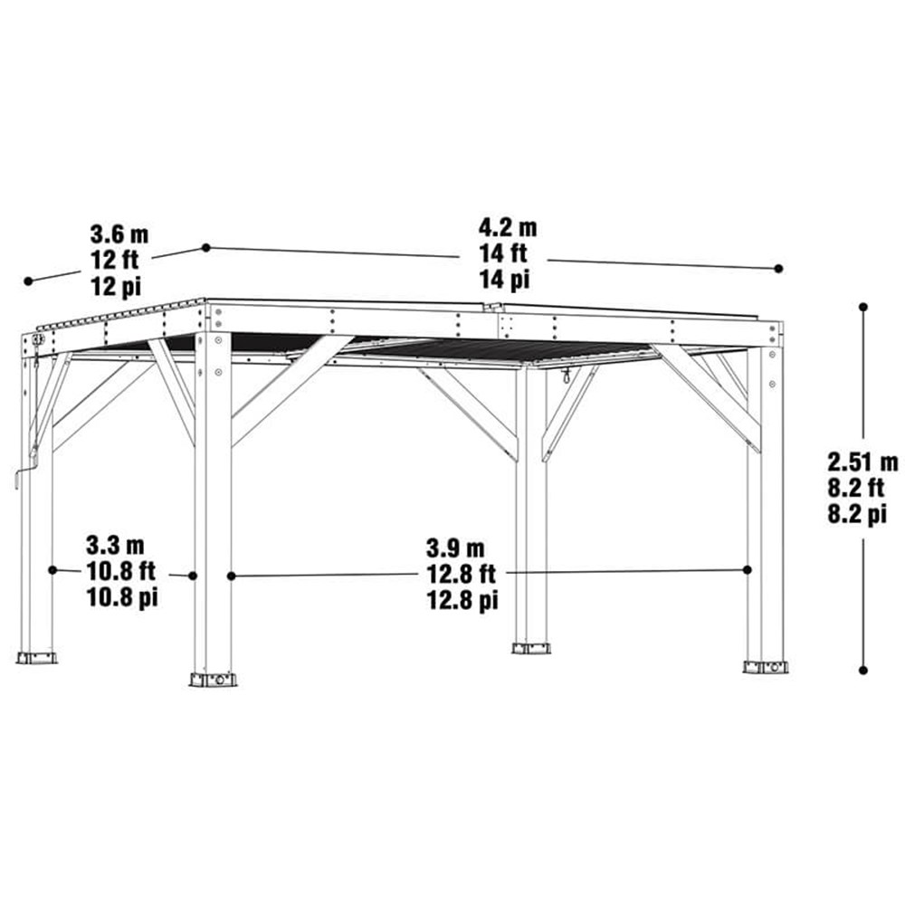 Meridian Louvered Room | Wood & Aluminium | 14ft x 12ft