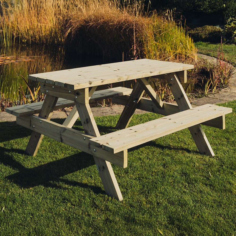 Traditional Redwood Picnic Table | L139.5cms