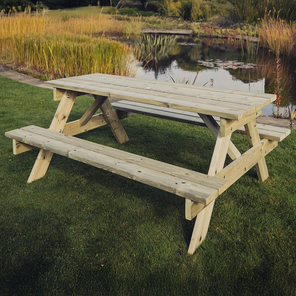 Traditional Redwood Picnic Table | L179.5cms