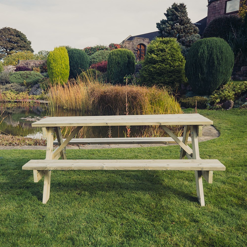 Traditional Redwood Picnic Table | L179.5cms