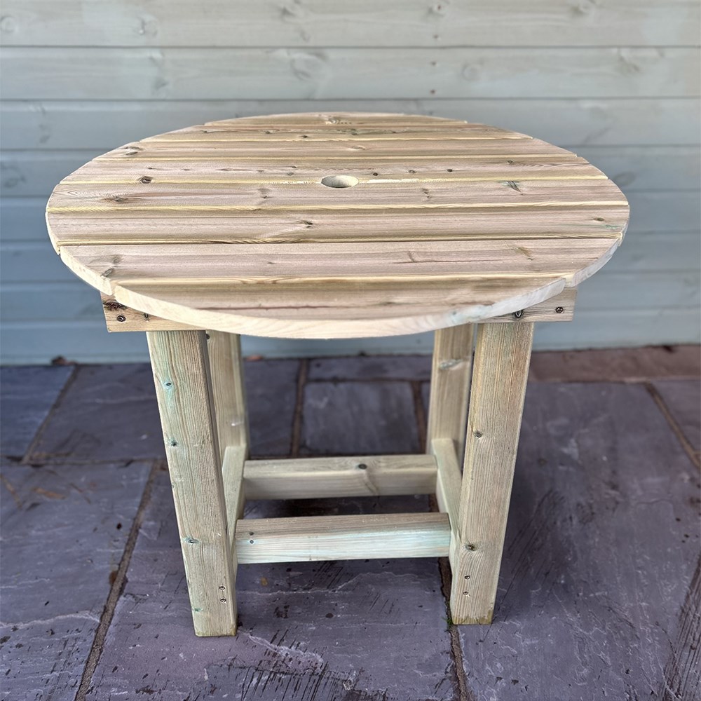 Clover Redwood 3 Piece Bistro Table Set | Dia 80cm
