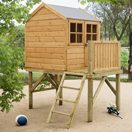 Wooden Bunny Playhouse with Platform | 6ft x 4ft