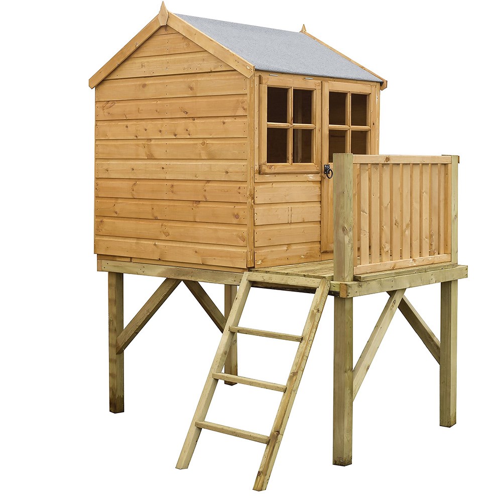 Wooden Bunny Playhouse with Platform | 6ft x 4ft
