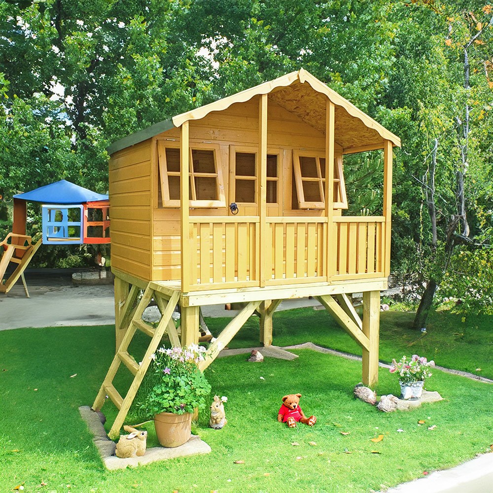 Wooden Stork Playhouse With Platform | 6ft x 4ft