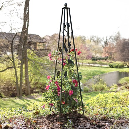 64in Perching Birds Obelisk in Black