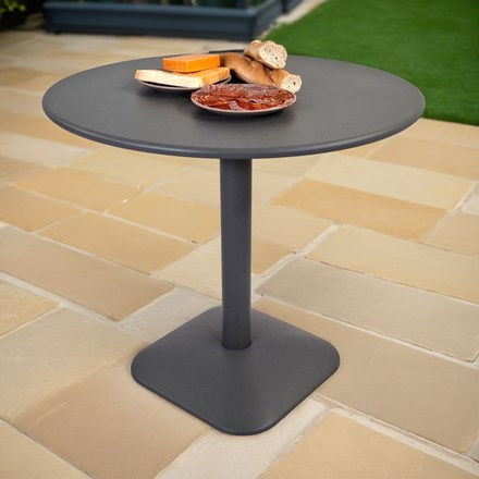 ALBIN 80 Round Table Nickel Grey