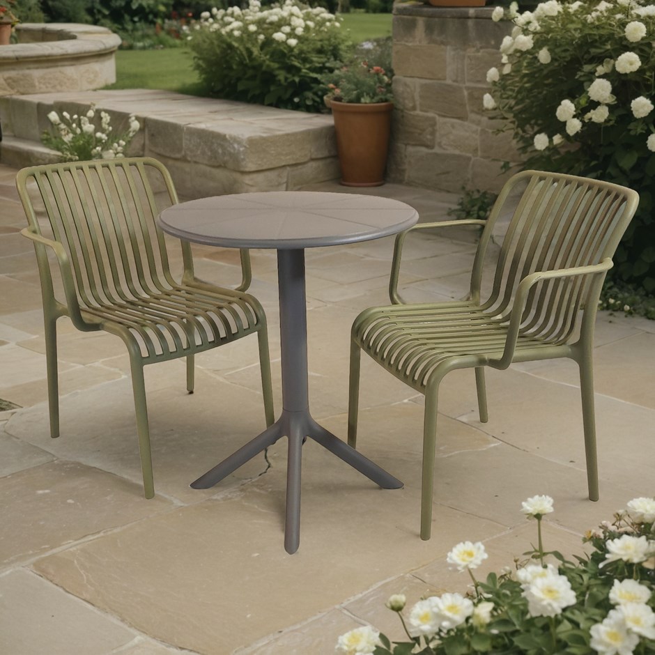 Anders Round Bistro Table With Alma Chairs Set