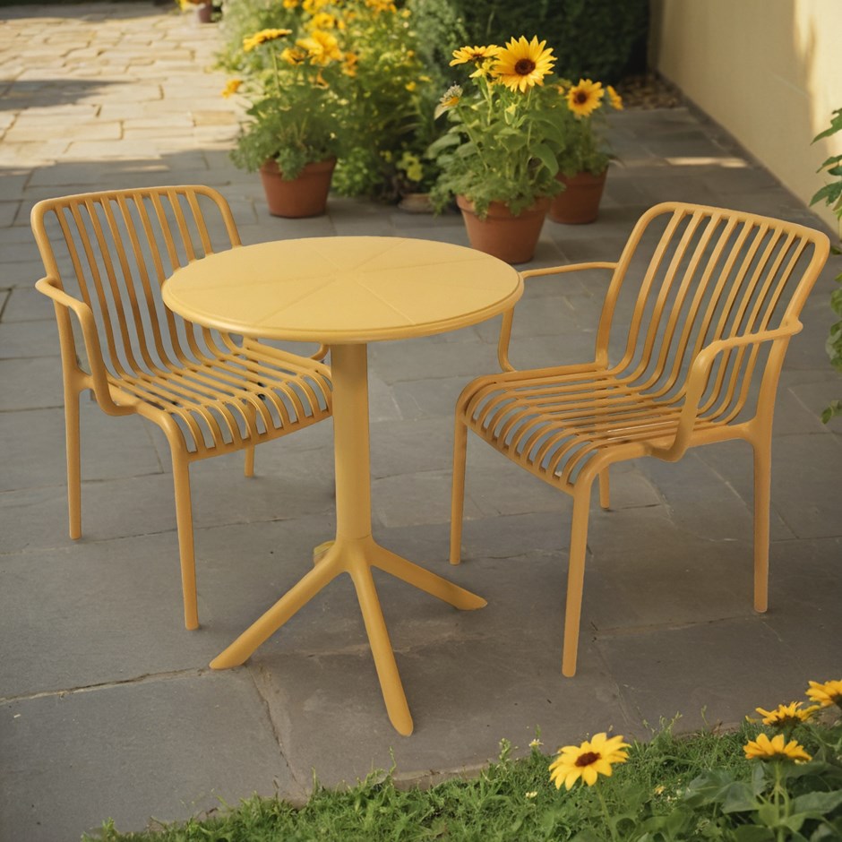 Anders Round Bistro Table With Alma Chairs Set