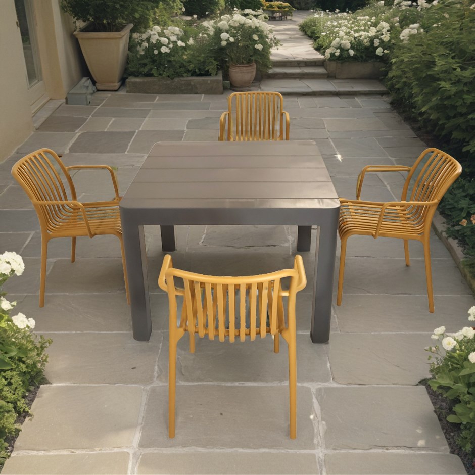 Henrik Square Dining Table With Alma Chairs Set