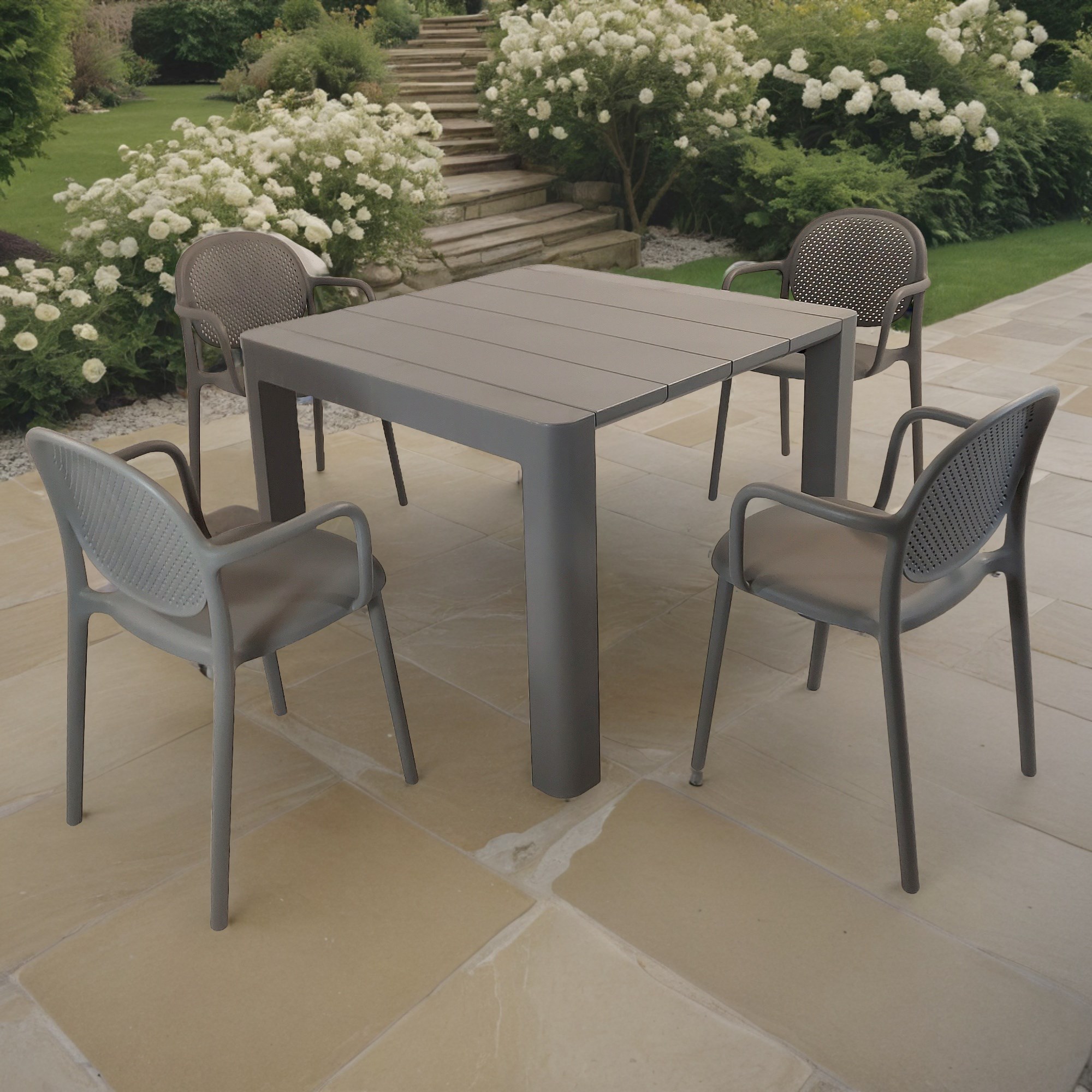 Henrik Square Dining Table With Stina Chairs Set