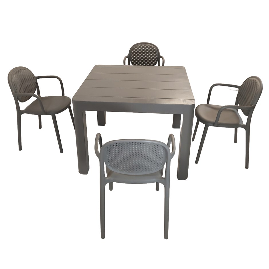 Henrik Square Dining Table With Stina Chairs Set