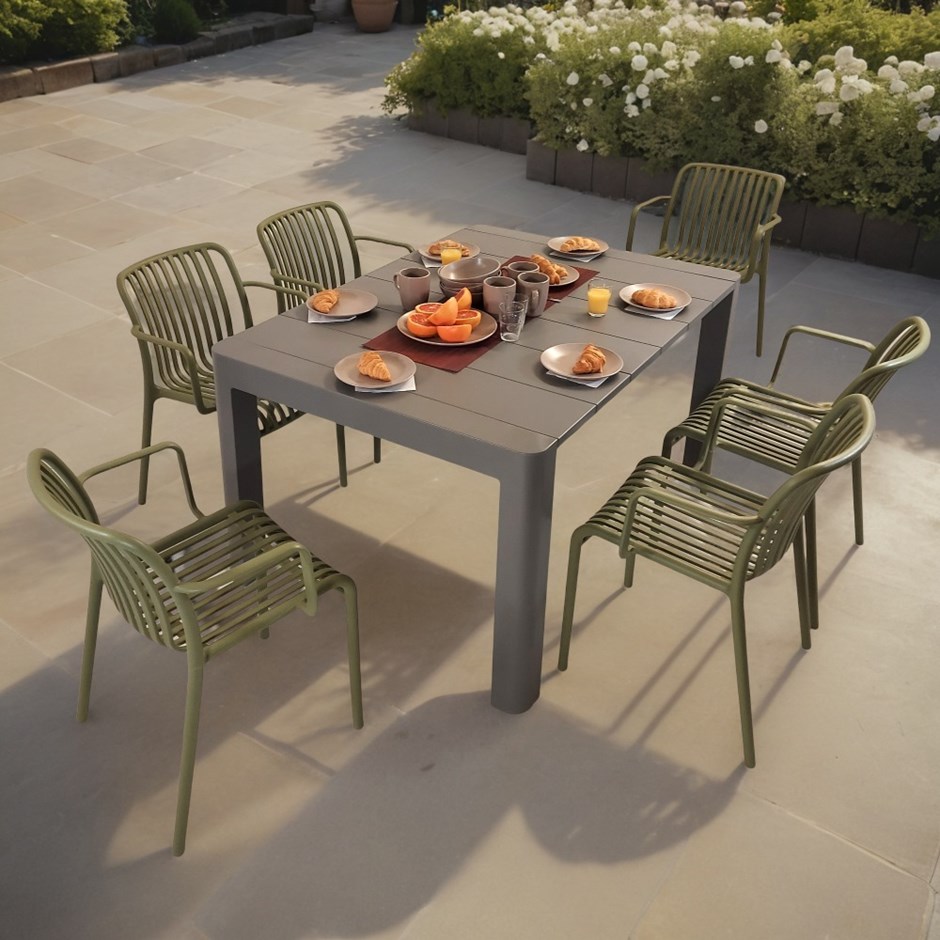 Henrik Rectangular Dining Table With Alma Chairs Set