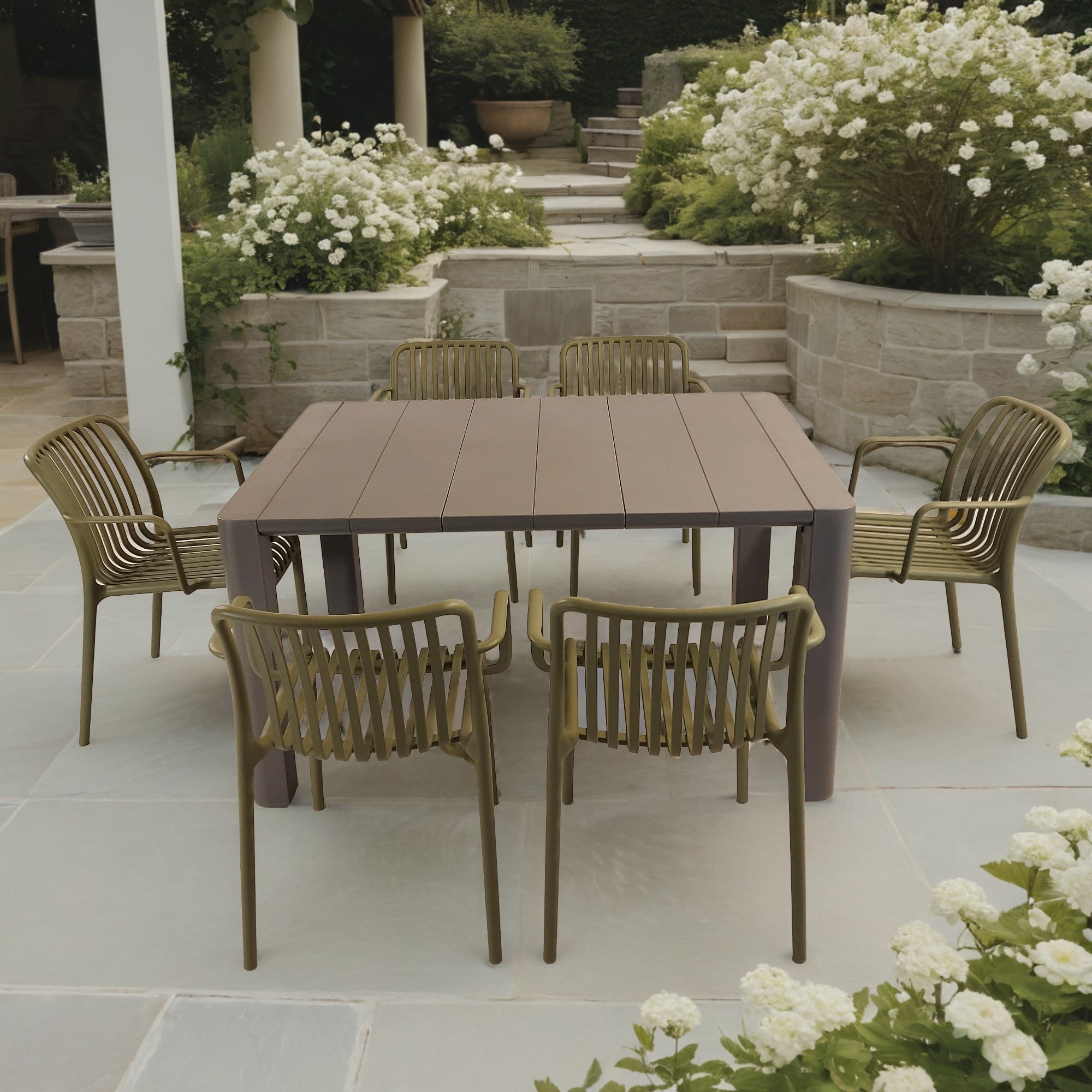 Henrik Rectangular Dining Table With Alma Chairs Set