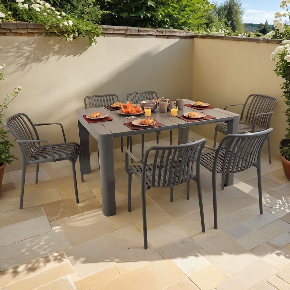 Henrik Rectangular Dining Table With Alma Chairs Set