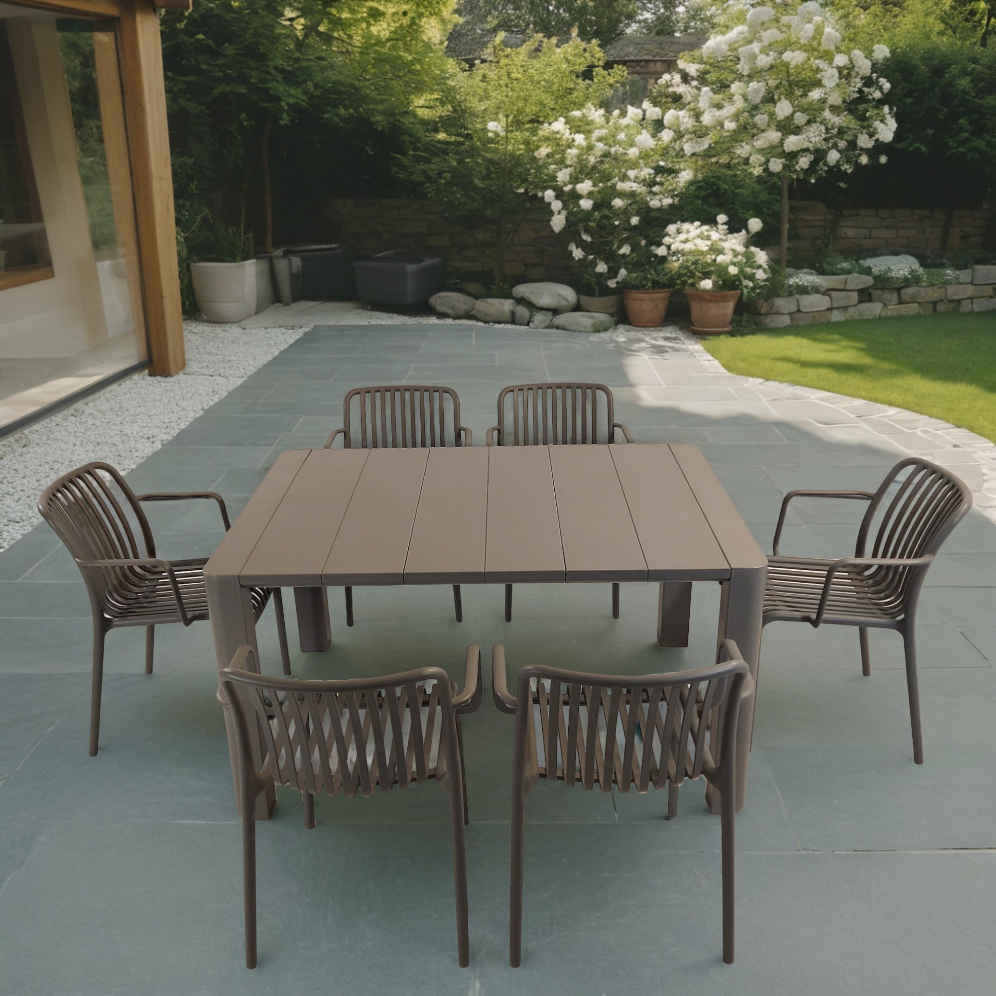 Henrik Rectangular Dining Table With Alma Chairs Set