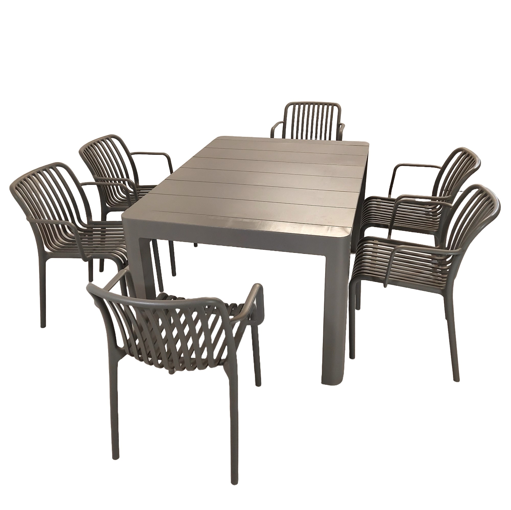 Henrik Rectangular Dining Table With Alma Chairs Set