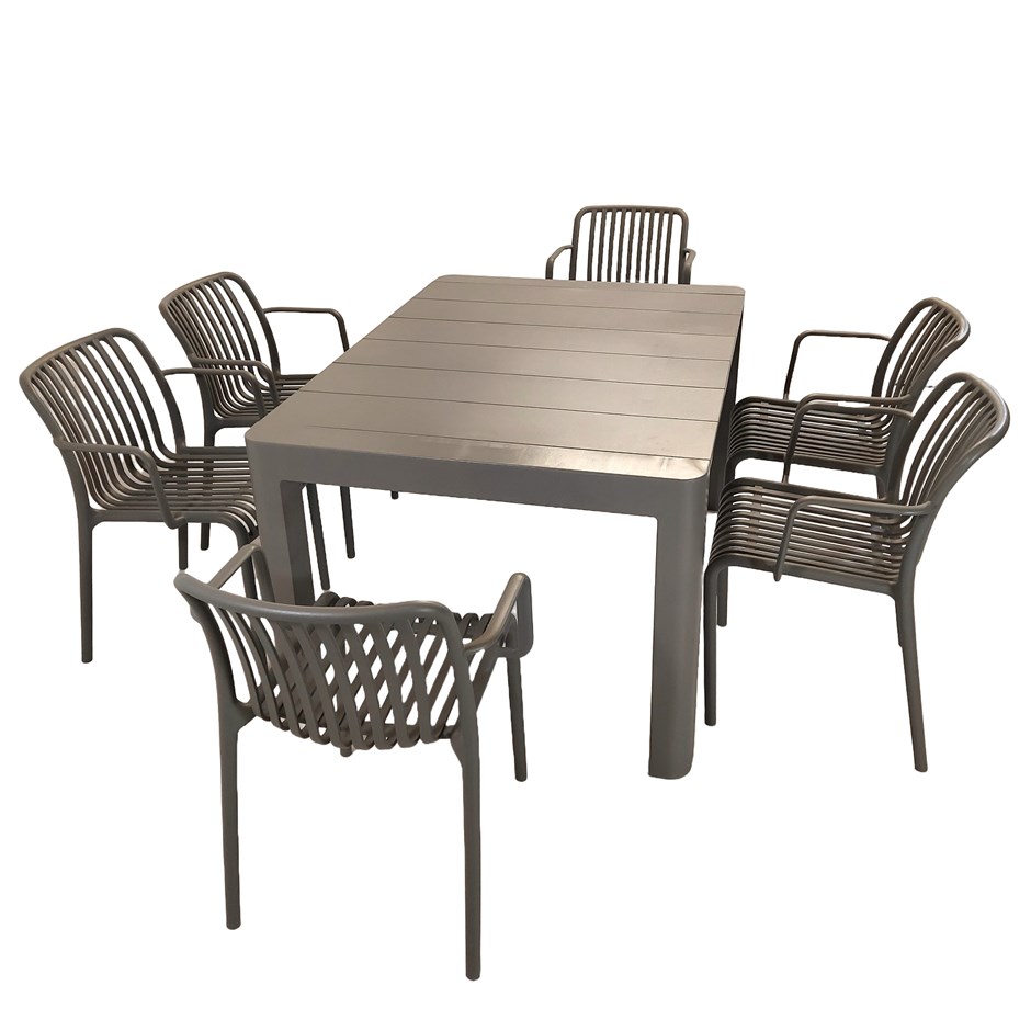 Henrik Rectangular Dining Table With Alma Chairs Set