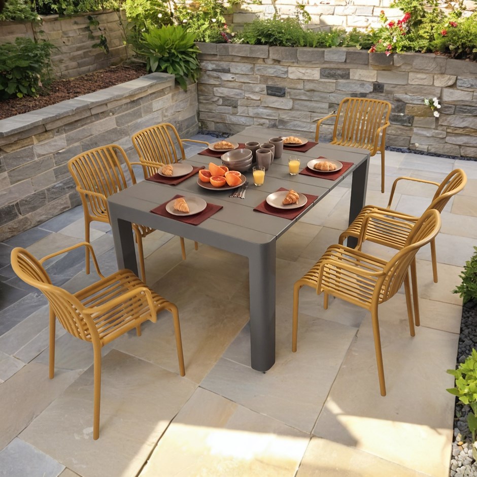 Henrik Rectangular Dining Table With Alma Chairs Set