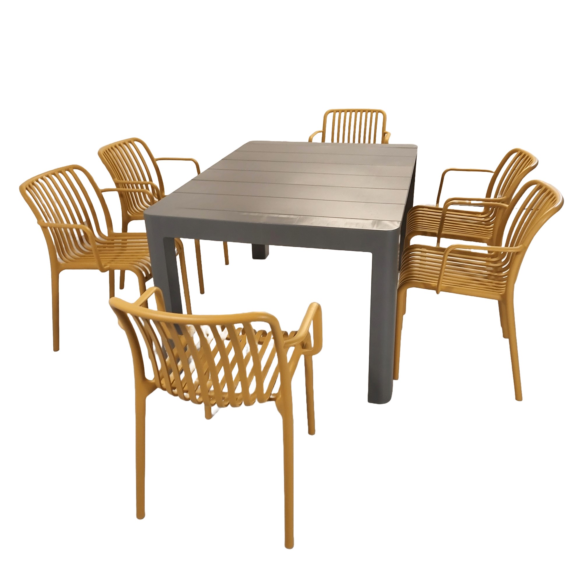 Henrik Rectangular Dining Table With Alma Chairs Set