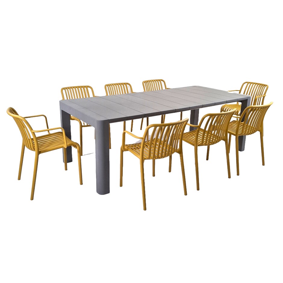Henrik Rectangular Dining Table With Alma Chairs Set