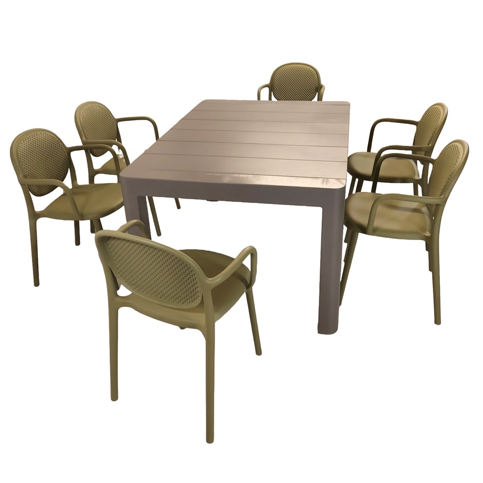 Henrik Rectangular Dining Table With Stina Chairs Set