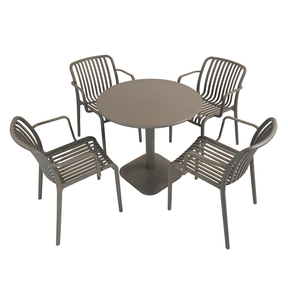 Albin Round Table With Alma Chairs Set
