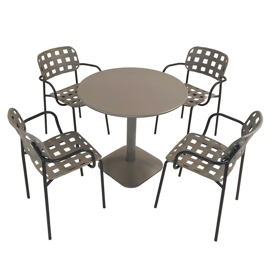 Albin Round Table With Karin Chairs Set