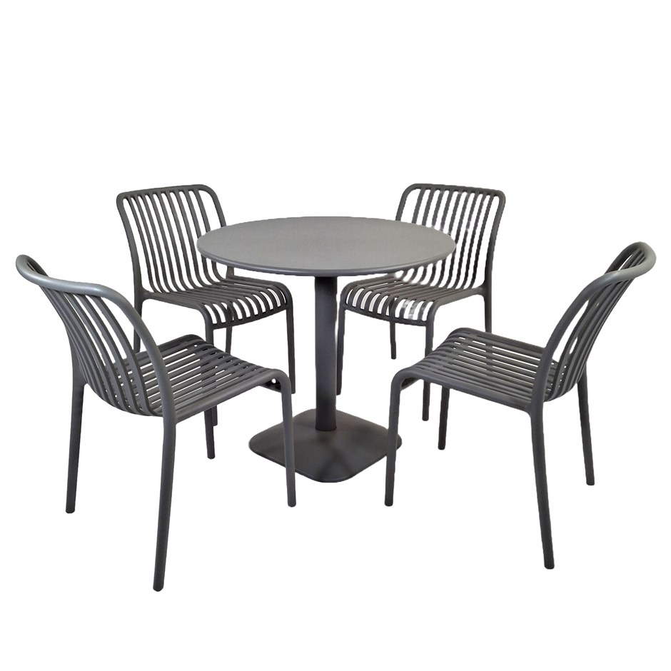Albin Round Table With Mia Bistro Chairs Set