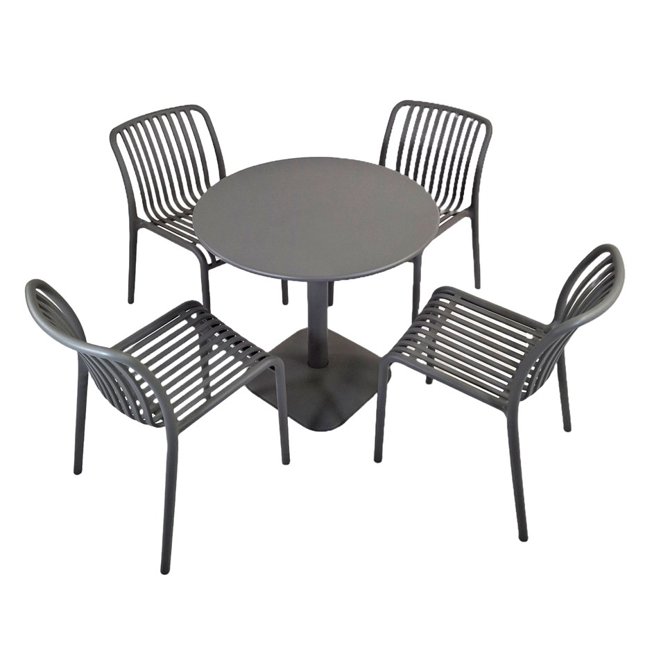 Albin Round Table With Mia Bistro Chairs Set