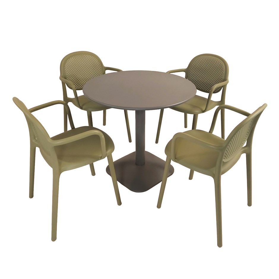 Albin Round Table With Stina Chairs Set