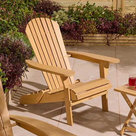 Sandown Folding Adirondack Wooden Garden Chair