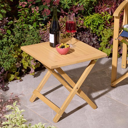 Ascot Folding Wooden Garden Side Table