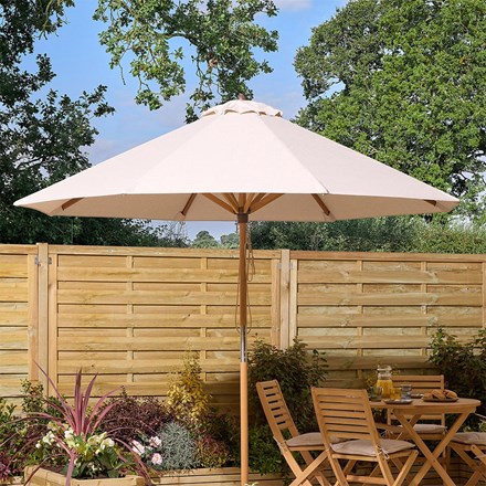 Ashdown Wooden Garden Parasol
